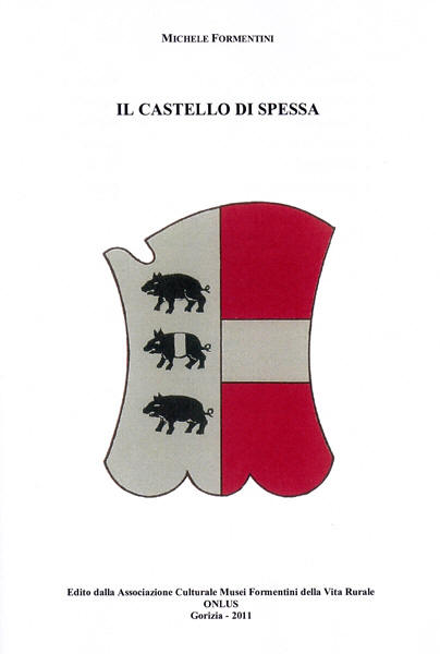Copertina della pubblicazione "Il Castello di Spessa" con disegno dello stemma dei Formentini